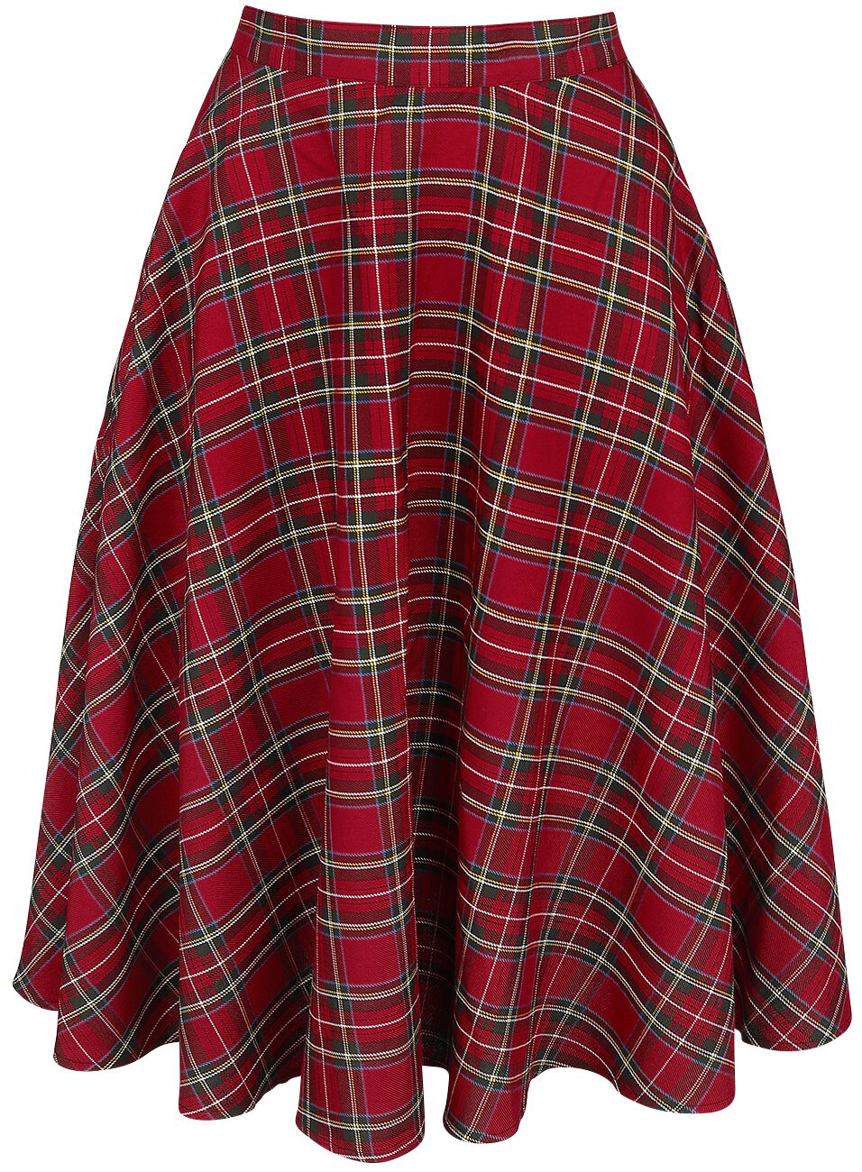 Jupe mi-longue Rockabilly de Hell Bunny - Jupe Irvine - XS à 4XL - pour Femme - rouge - hell bunny