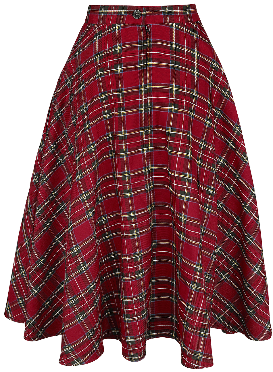 Jupe mi-longue Rockabilly de Hell Bunny - Jupe Irvine - XS à 4XL - pour Femme - rouge - hell bunny - View 2