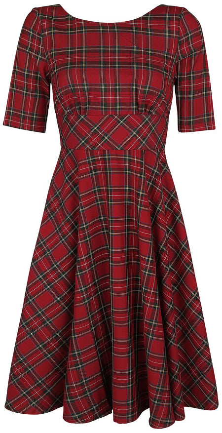 Robe mi-longue  de Hell Bunny - Robe Années 50 Irvine - XS à 4XL - pour Femme - rouge - hell bunny