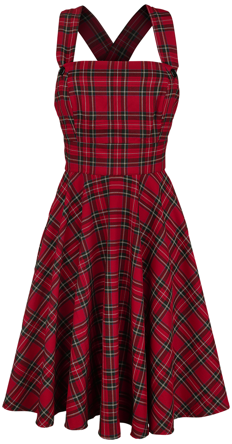 Robe mi-longue  de Hell Bunny - Robe Salopette Irvine - XS à 4XL - pour Femme - rouge - hell bunny - View 2