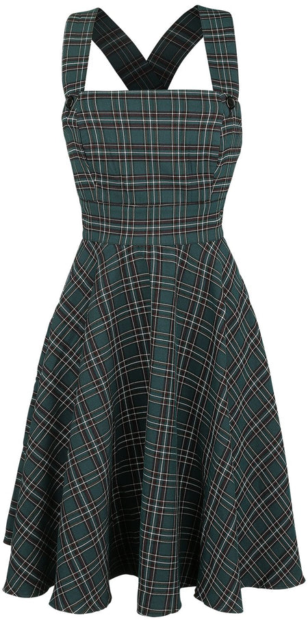 Robe mi-longue  de Hell Bunny - Robe Salopette Peebles - XS à 4XL - pour Femme - vert - hell bunny