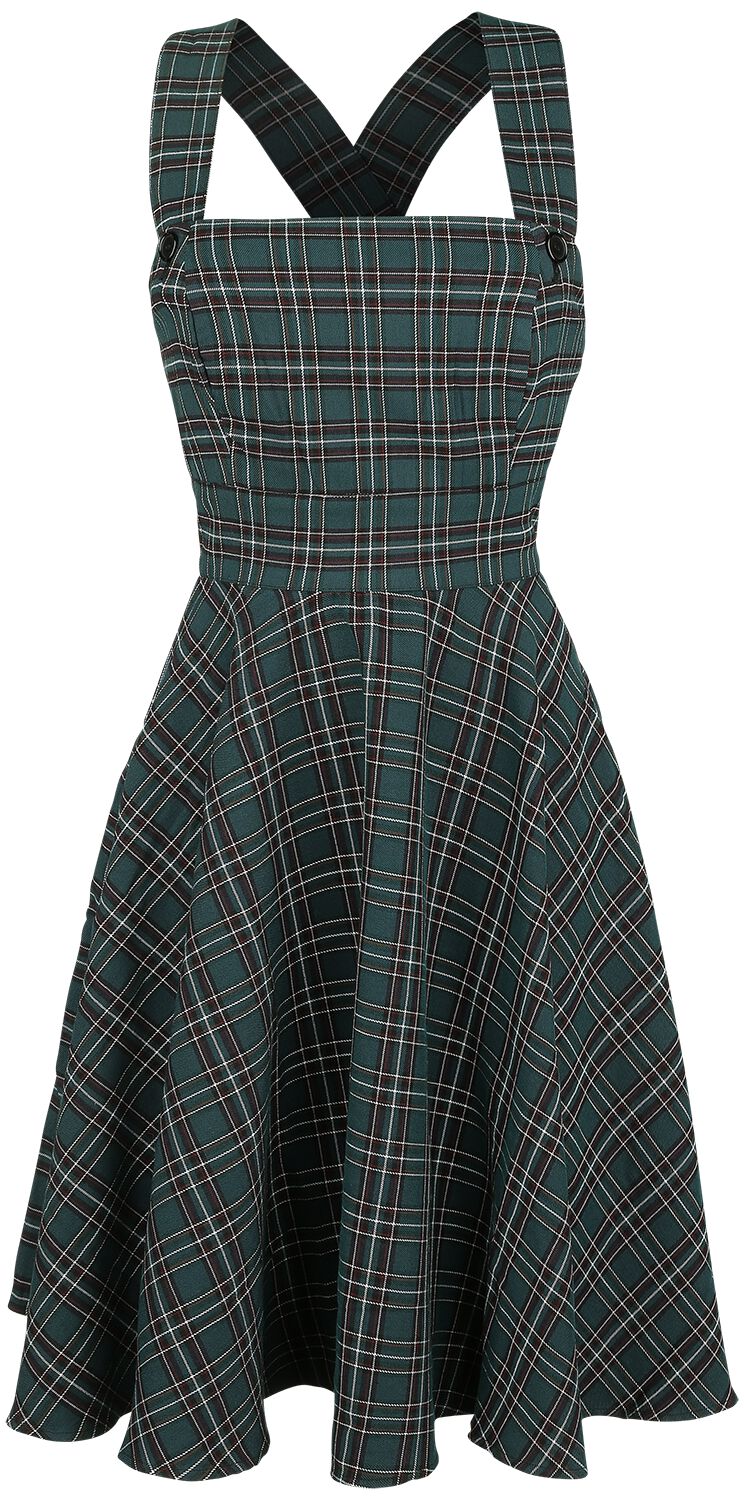 Robe mi-longue  de Hell Bunny - Robe Salopette Peebles - XS à 4XL - pour Femme - vert - hell bunny