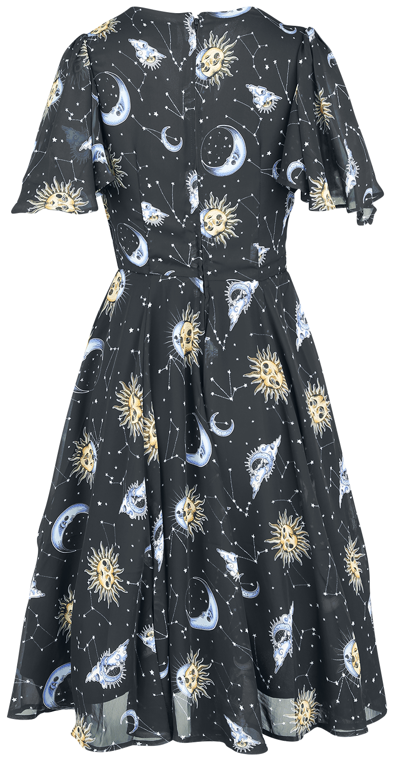 Robe mi-longue  de Hell Bunny - Robe Solaris - XS à 4XL - pour Femme - noir - hell bunny - View 2