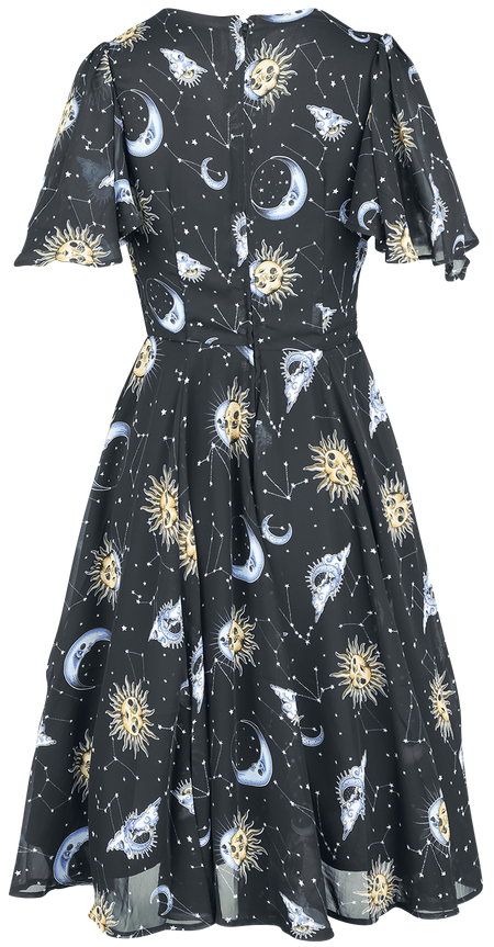 Robe mi-longue  de Hell Bunny - Robe Solaris - XS à 4XL - pour Femme - noir - hell bunny - View 2