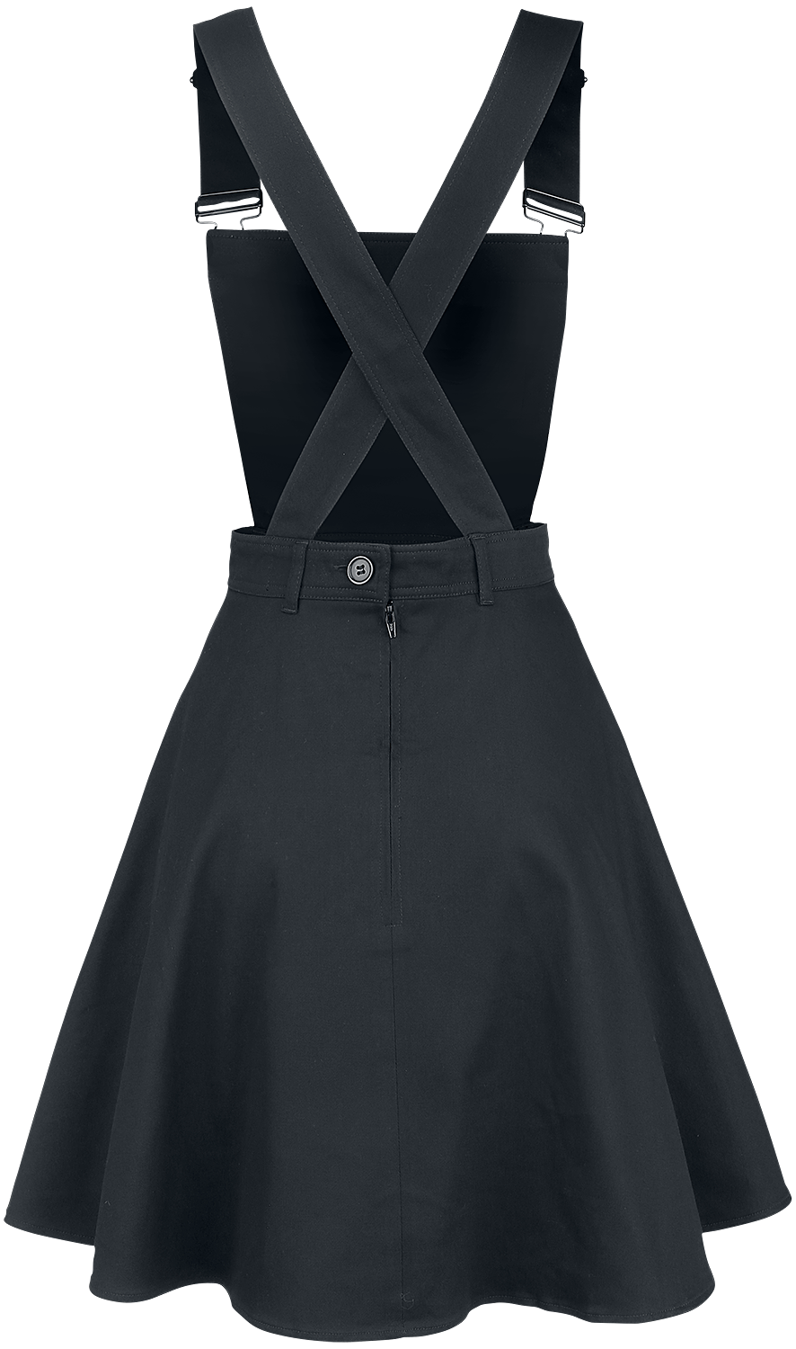 Robe courte Gothic de Hell Bunny - Robe Salopette Miss Muffet - XS à 4XL - pour Femme - noir - hell bunny - View 2