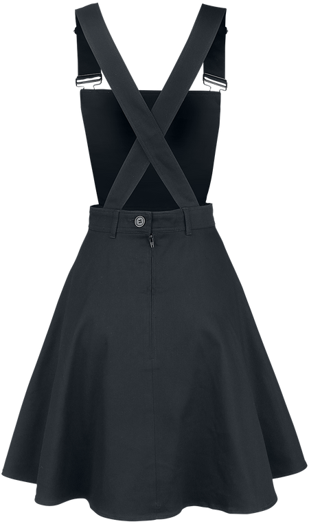 Robe courte Gothic de Hell Bunny - Robe Salopette Miss Muffet - XS à 4XL - pour Femme - noir - hell bunny - View 2
