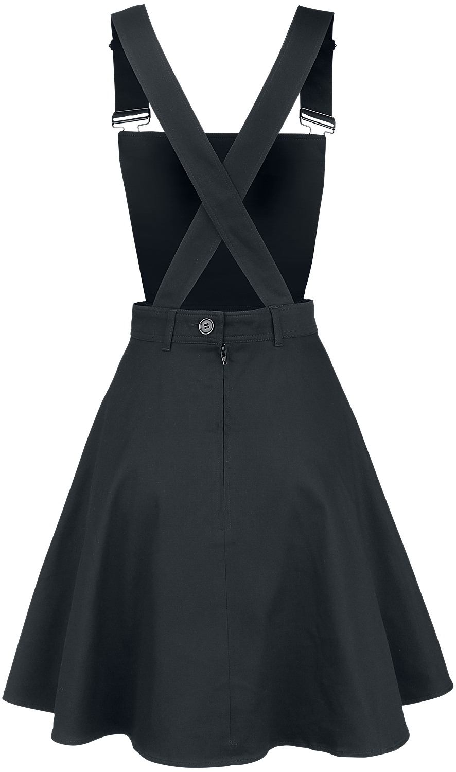Robe courte Gothic de Hell Bunny - Robe Salopette Miss Muffet - XS à 4XL - pour Femme - noir - hell bunny - View 2