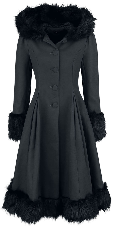 Manteaux Rockabilly de Hell Bunny - Manteau Elvira - XS à 4XL - pour Femme - noir - hell bunny