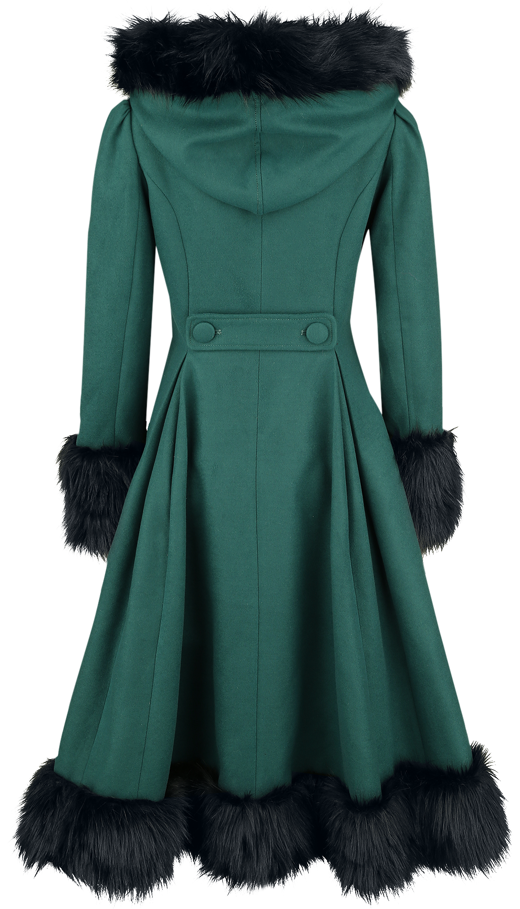 Manteaux Rockabilly de Hell Bunny - Manteau Elvira - XS à 4XL - pour Femme - pétrole - hell bunny - View 2