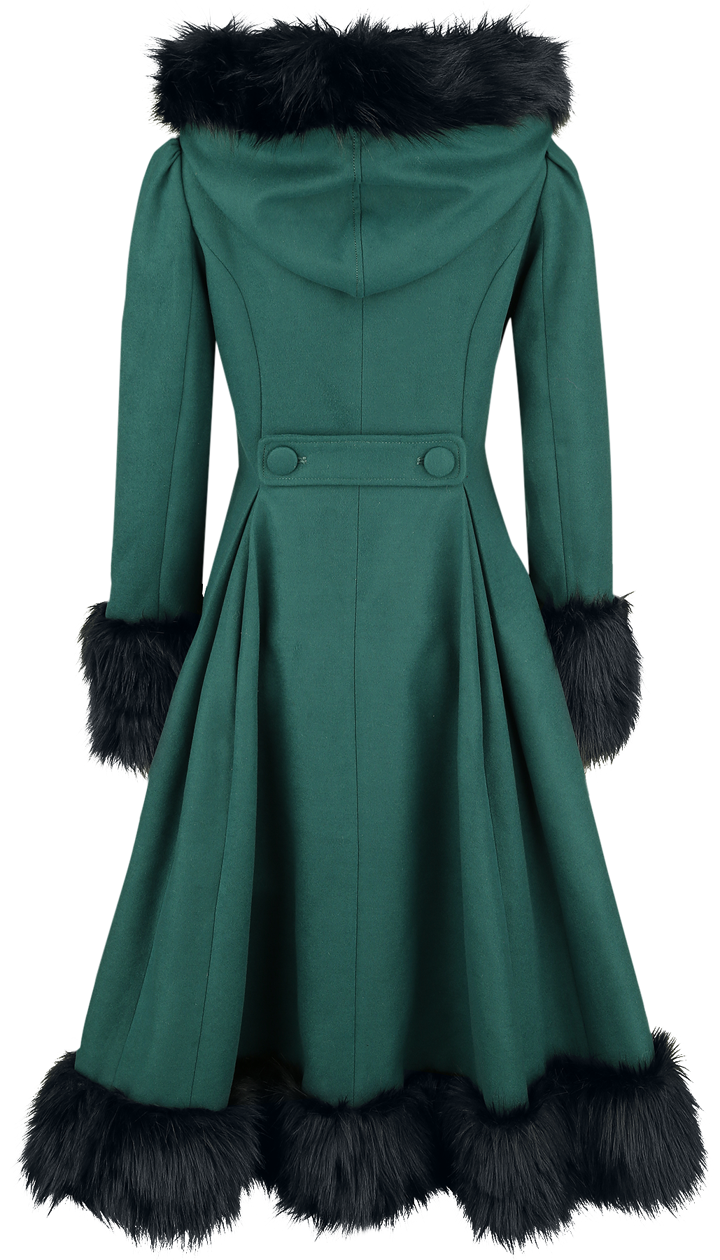 Manteaux Rockabilly de Hell Bunny - Manteau Elvira - XS à 4XL - pour Femme - pétrole - hell bunny - View 2