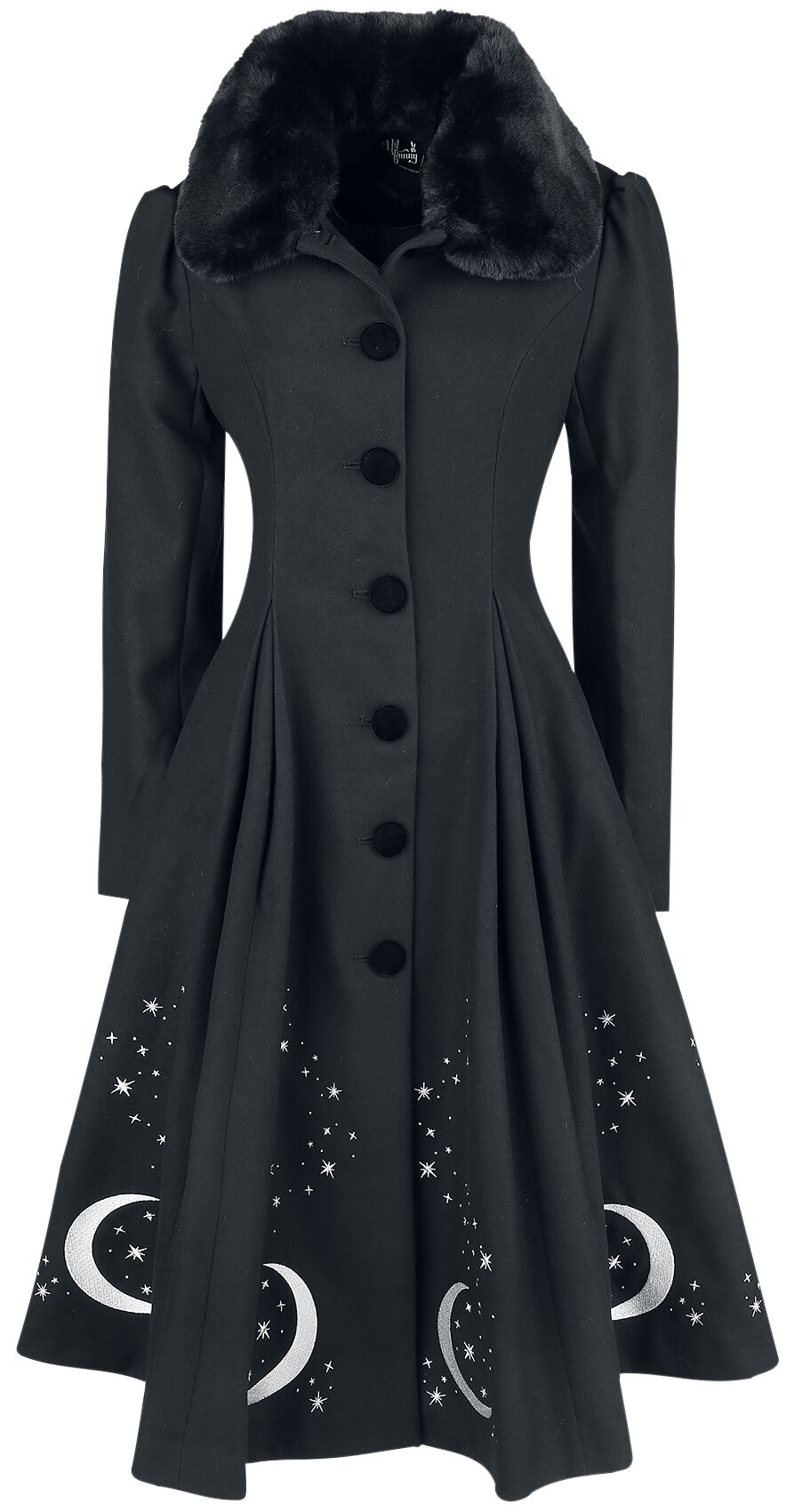 Manteaux Rockabilly de Hell Bunny - Manteau Interstellar - XS à 4XL - pour Femme - noir - hell bunny