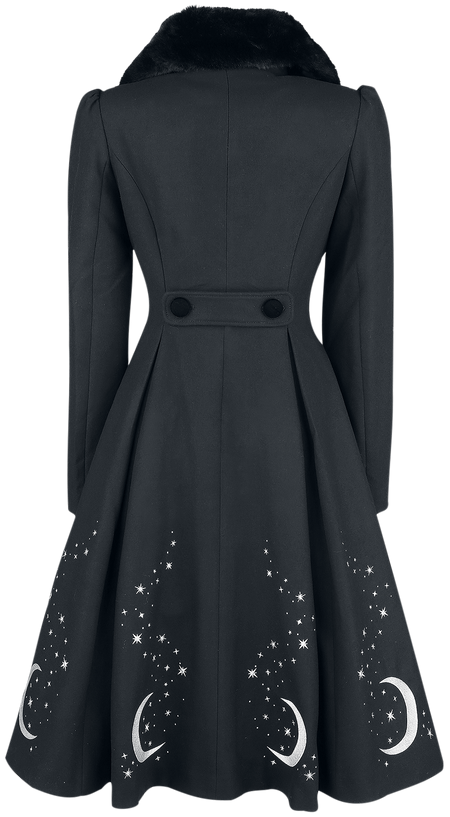 Manteaux Rockabilly de Hell Bunny - Manteau Interstellar - XS à 4XL - pour Femme - noir - hell bunny - View 2