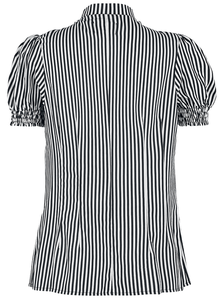 Chemisier Rockabilly de Hell Bunny - Chemisier Humbug - XS à 4XL - pour Femme - noir/blanc - hell bunny - View 2