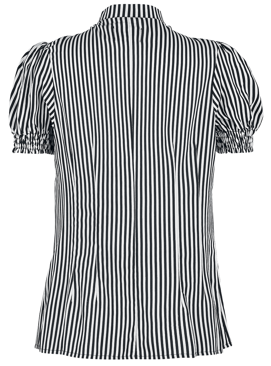 Chemisier Rockabilly de Hell Bunny - Chemisier Humbug - XS à 4XL - pour Femme - noir/blanc - hell bunny - View 2