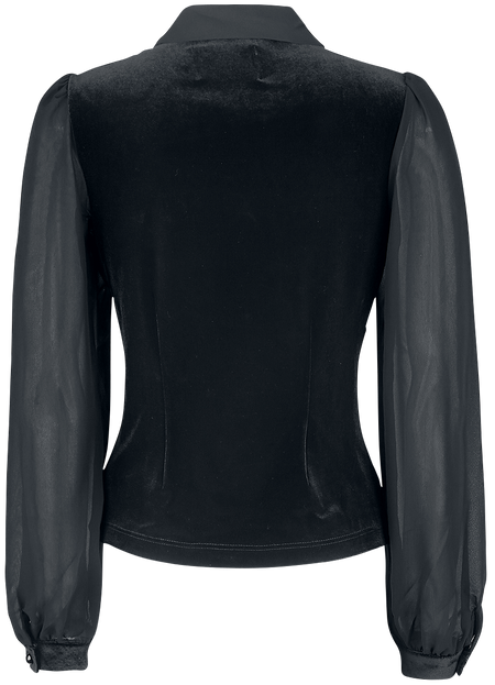 Chemisier Rockabilly de Hell Bunny - Haut Gabriella - XS à 4XL - pour Femme - noir - hell bunny - View 2
