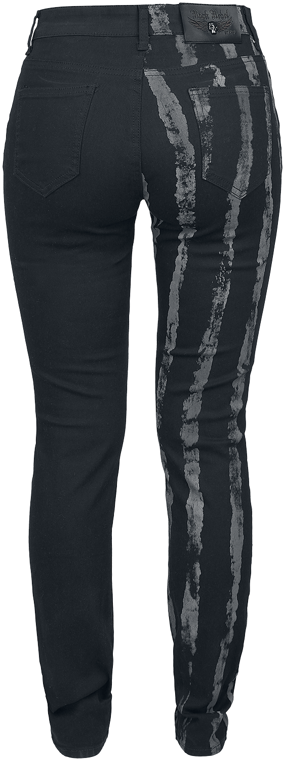 Jean  de Rock Rebel by EMP - Jean Stretch Rayé - W29L32 à W34L32 - pour Femme - noir - Rock Rebel by EMP - View 2
