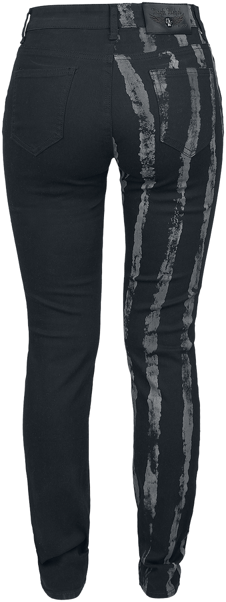Jean  de Rock Rebel by EMP - Jean Stretch Rayé - W29L32 à W34L32 - pour Femme - noir - Rock Rebel by EMP - View 2