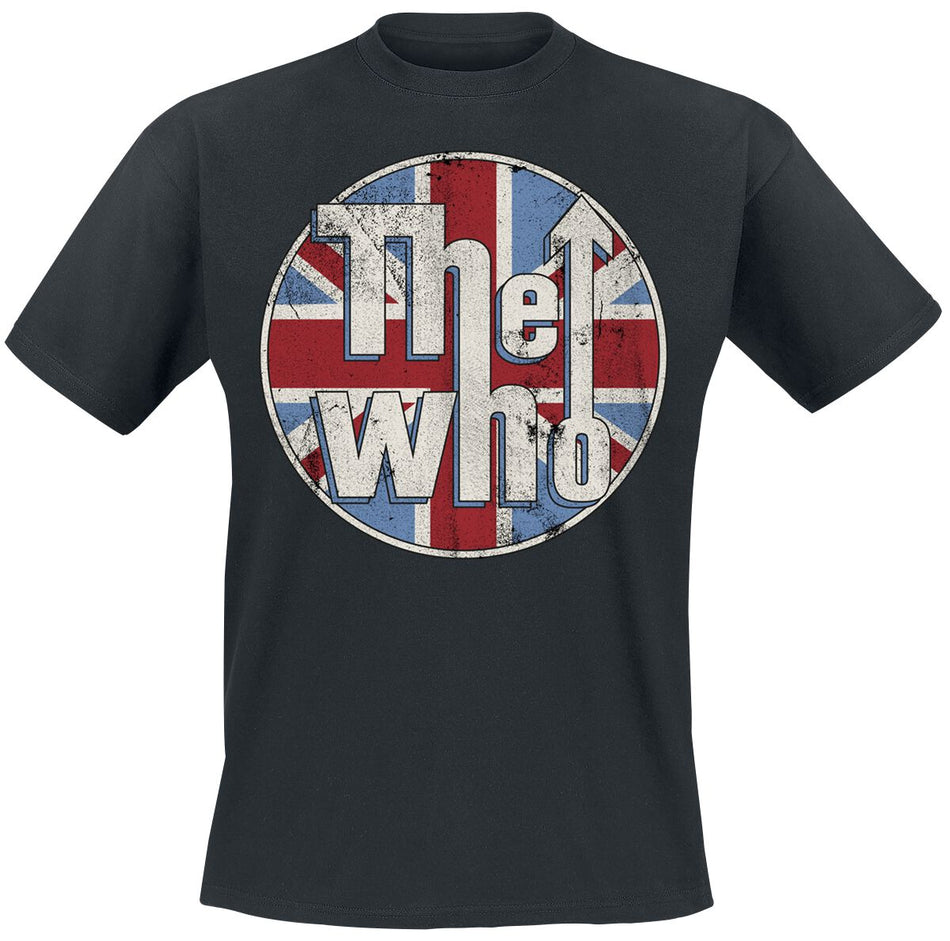 T-Shirt Manches courtes  de The Who - Distressed Union Jack - M à XXL - pour Homme - noir - The Who