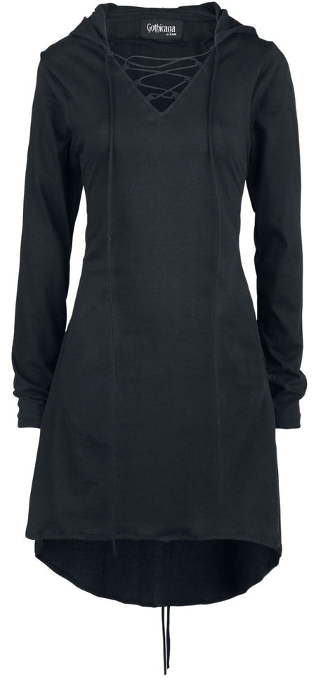 Robe mi-longue Gothic de Gothicana by EMP - Angels Fall - S à XXL - pour Femme - noir - Gothicana by EMP