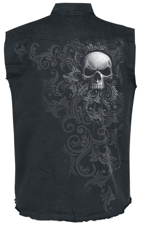 Veste Sans Manches Gothic de Spiral - Skull Scroll - M à 4XL - pour Homme - noir - Spiral - View 2