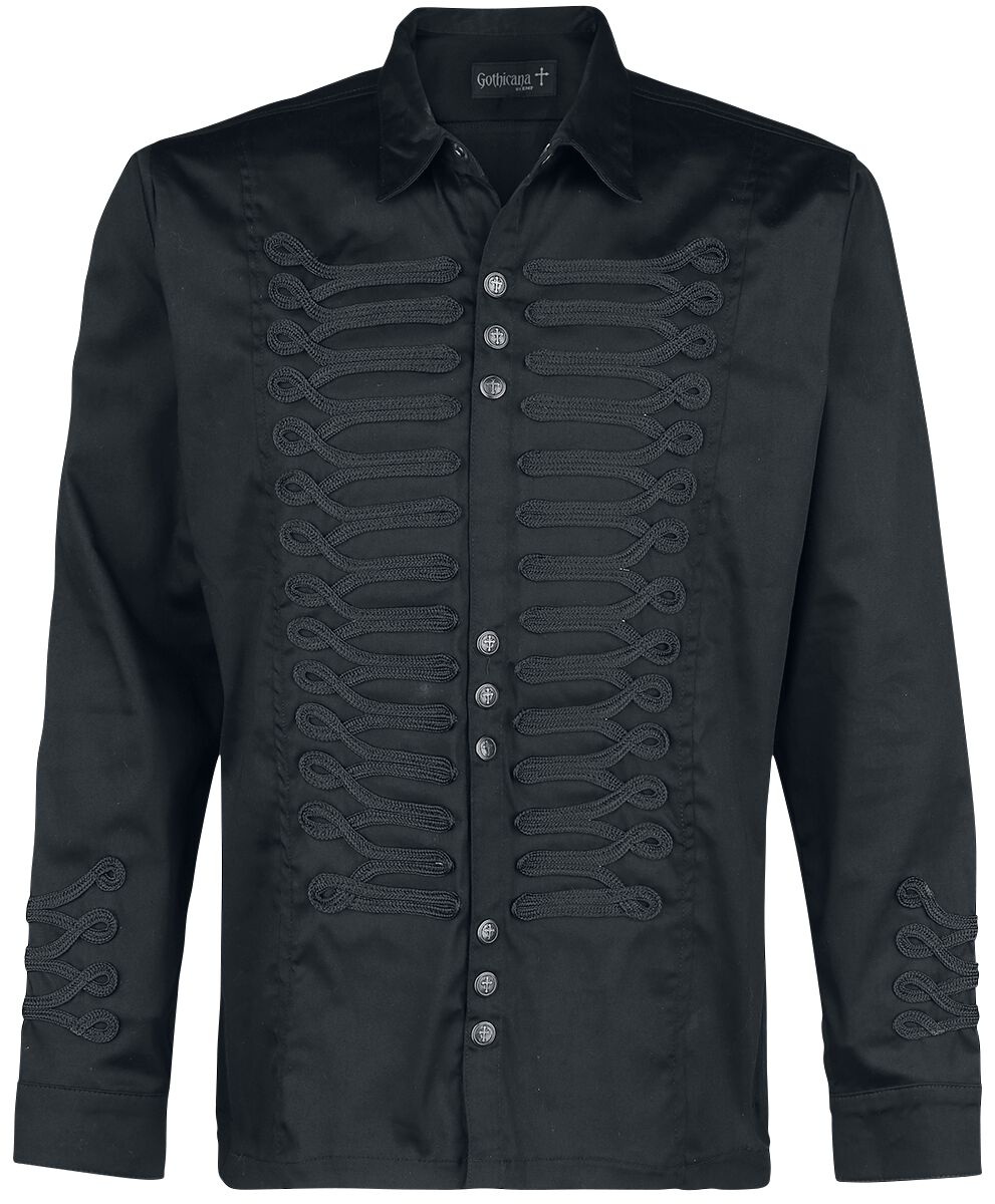 Chemise manches longues Gothic de Gothicana by EMP - Counterplay - S à XXL - pour Homme - noir - Gothicana by EMP