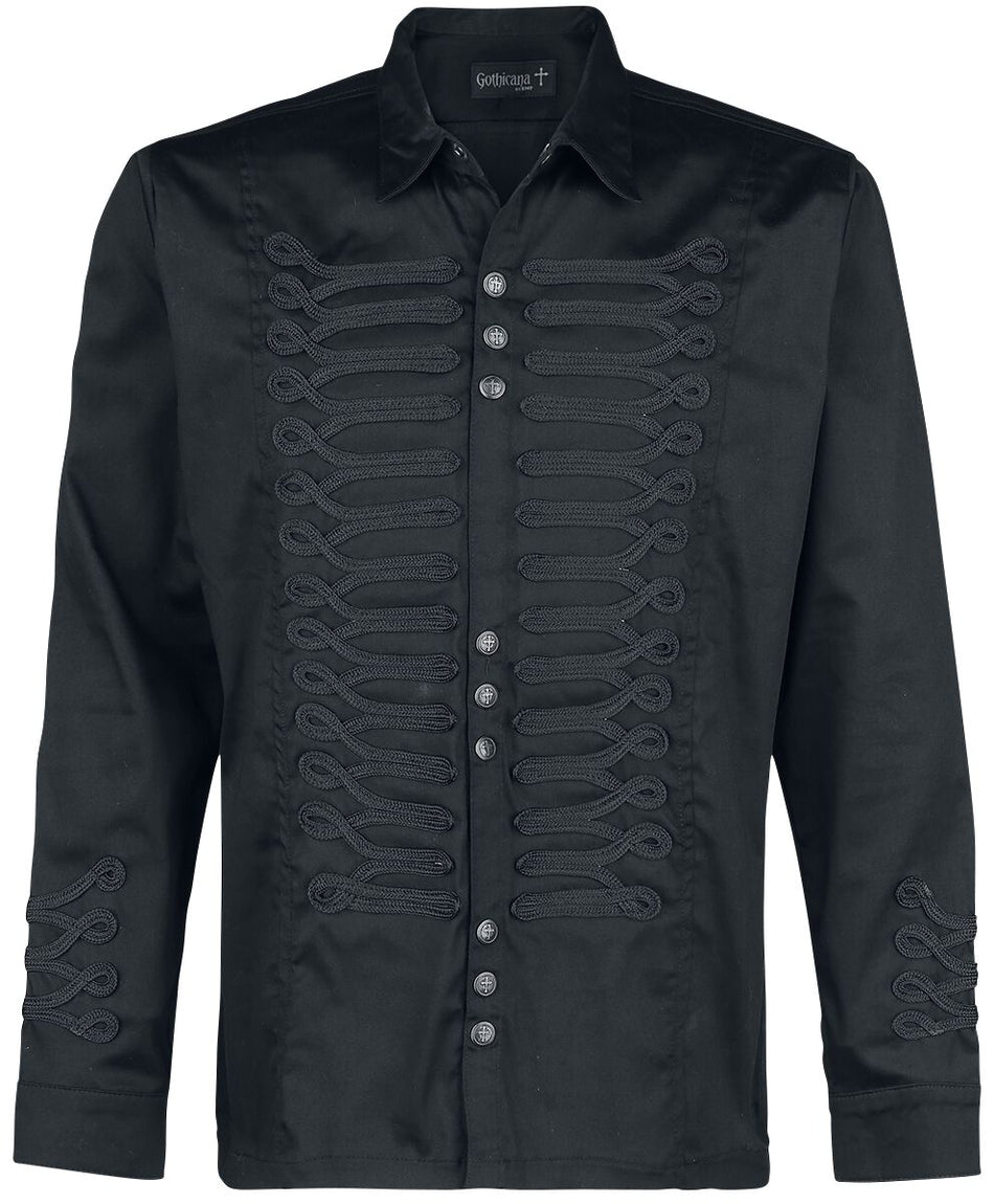 Chemise manches longues Gothic de Gothicana by EMP - Counterplay - S à XXL - pour Homme - noir - Gothicana by EMP