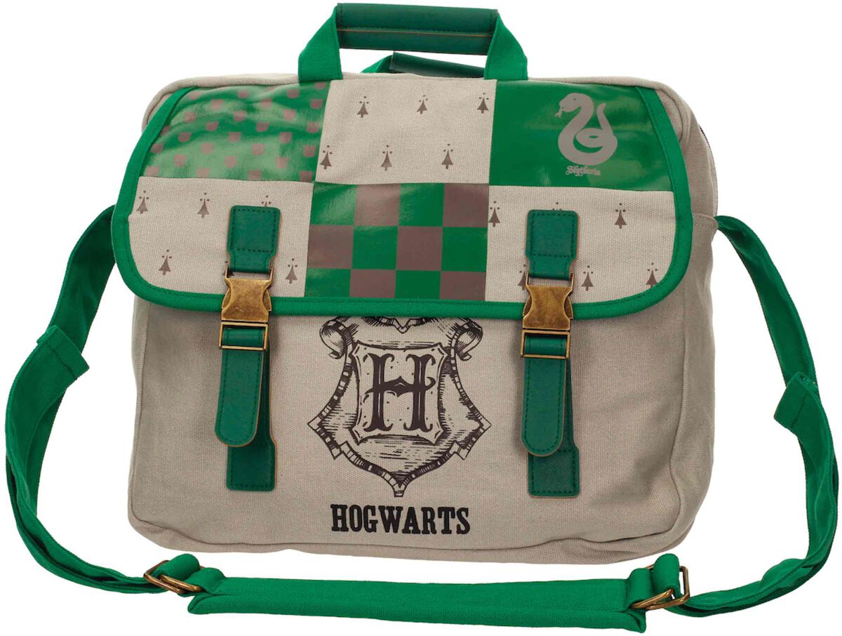 Sac à bandoulière  de Harry Potter - Serpentard - pour Unisexe - vert/blanc cassé - Harry Potter