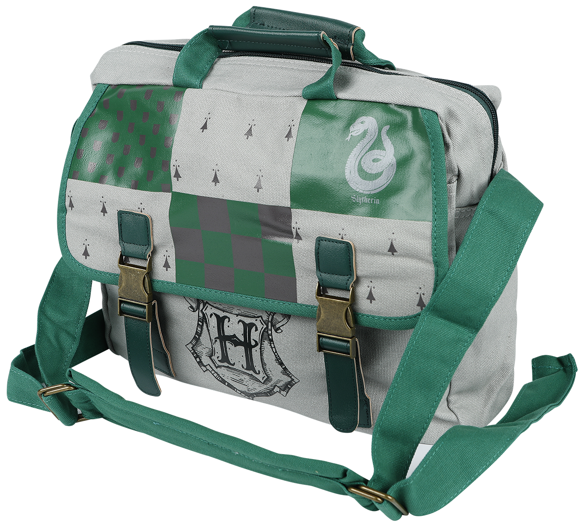 Sac à bandoulière  de Harry Potter - Serpentard - pour Unisexe - vert/blanc cassé - Harry Potter - View 2