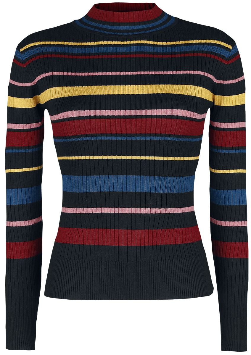 Pull tricoté  de Voodoo Vixen - Pull Col Roulé Leah - S à XL - pour Femme - multicolore - Voodoo Vixen