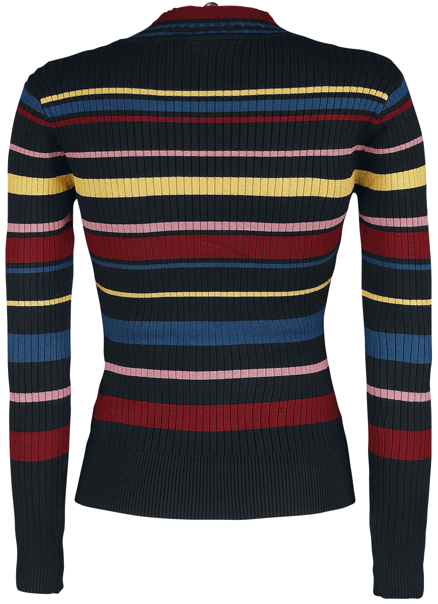 Pull tricoté  de Voodoo Vixen - Pull Col Roulé Leah - S à XL - pour Femme - multicolore - Voodoo Vixen - View 2