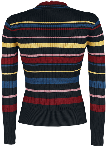 Pull tricoté  de Voodoo Vixen - Pull Col Roulé Leah - S à XL - pour Femme - multicolore - Voodoo Vixen - View 2