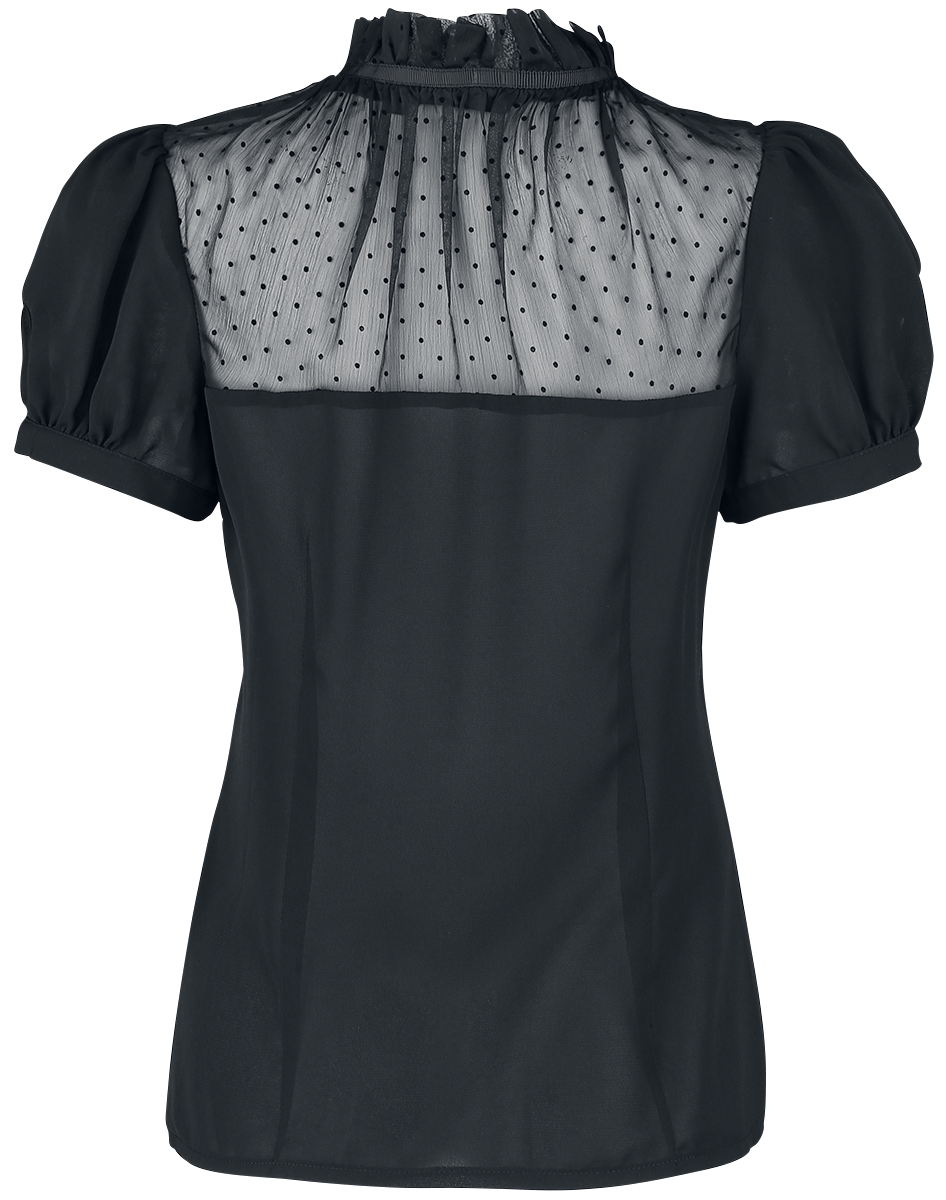 Chemisier Rockabilly de Voodoo Vixen - Chemisier Acid Doll - S à XXL - pour Femme - noir - Voodoo Vixen - View 2