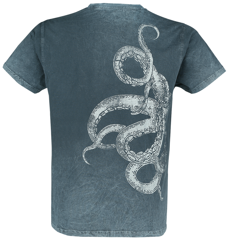 T-Shirt Manches courtes Gothic de Outer Vision - Dead Sea - S à 3XL - pour Homme - turquoise - Outer Vision - View 2