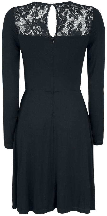 Robe mi-longue Gothic de Rotterdamned - Rockanje - Robe Longue D'Hiver Dentelle - S à 3XL - pour Femme - noir - Rotterdamned - View 2