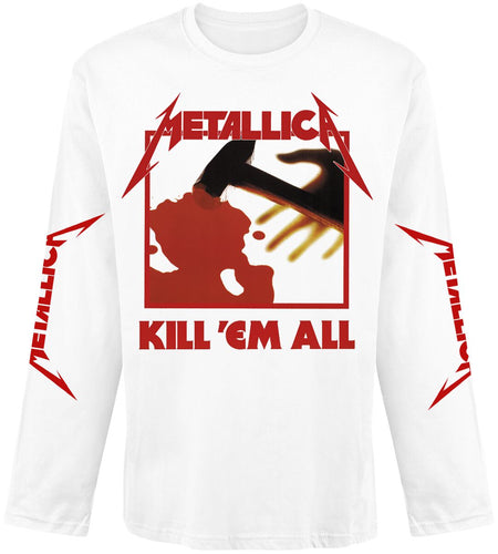 T-shirt manches longues  de Metallica - Kill 'Em All - S à XXL - pour Homme - blanc - metallica