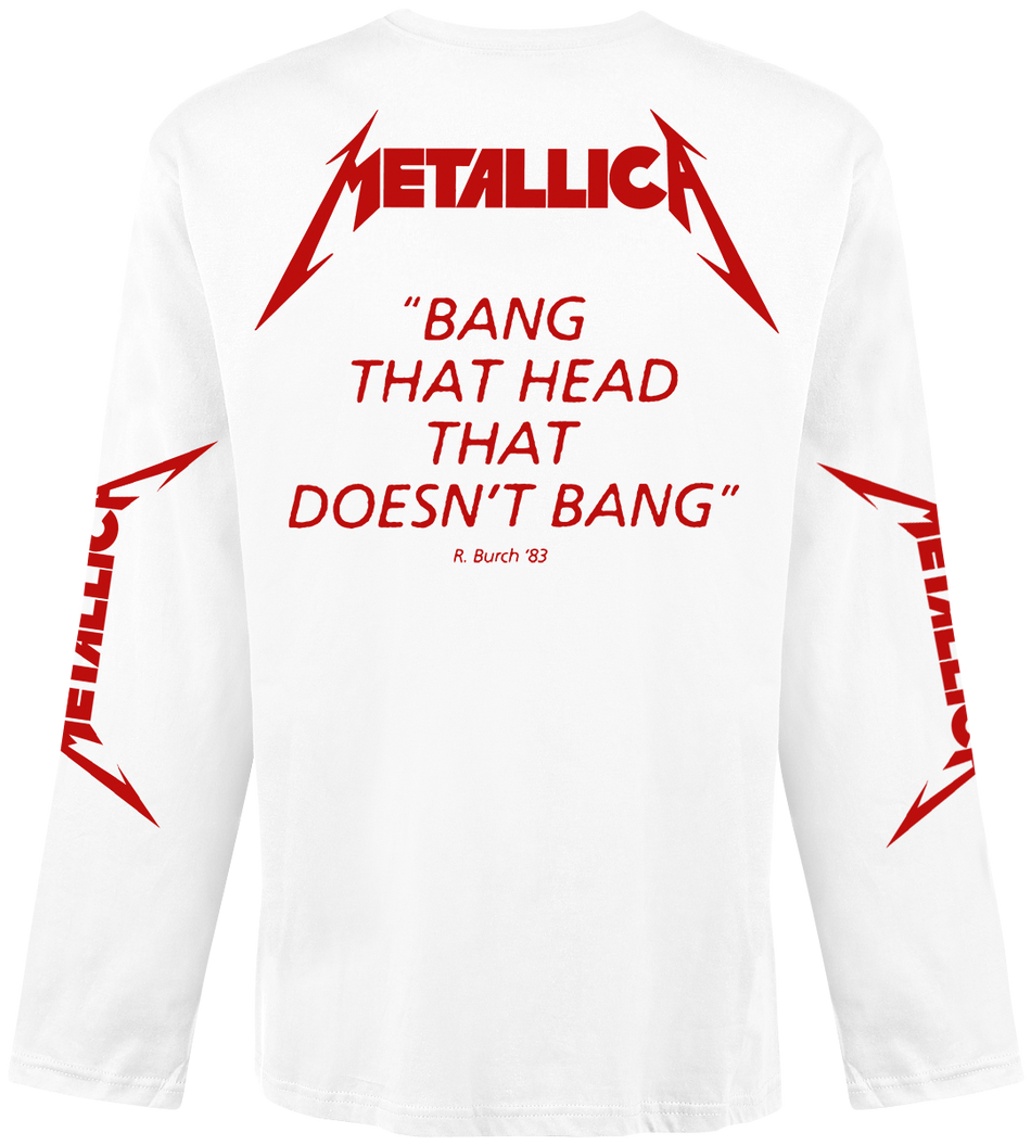 T-shirt manches longues  de Metallica - Kill 'Em All - S à XXL - pour Homme - blanc - metallica - View 2