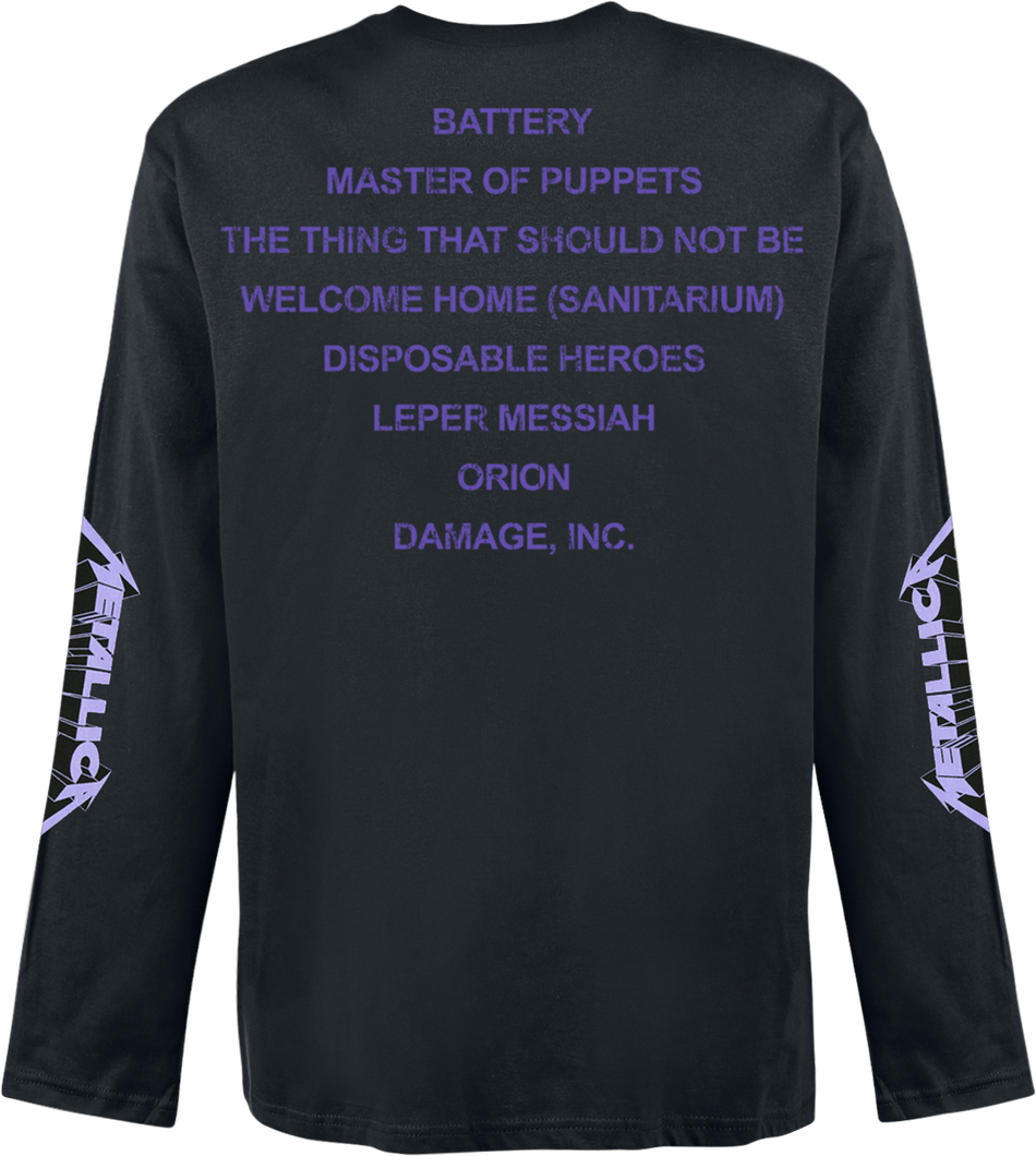 T-shirt manches longues  de Metallica - Master Of Puppets - S à XXL - pour Homme - noir - metallica - View 2