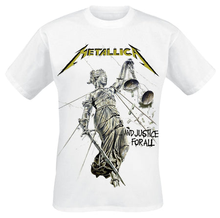 T-Shirt Manches courtes  de Metallica - Justice - S à XXL - pour Homme - blanc - metallica