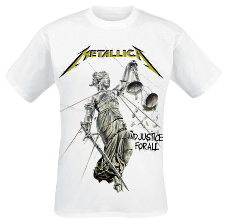 T-Shirt Manches courtes  de Metallica - Justice - S à 5XL - pour Homme - blanc - metallica