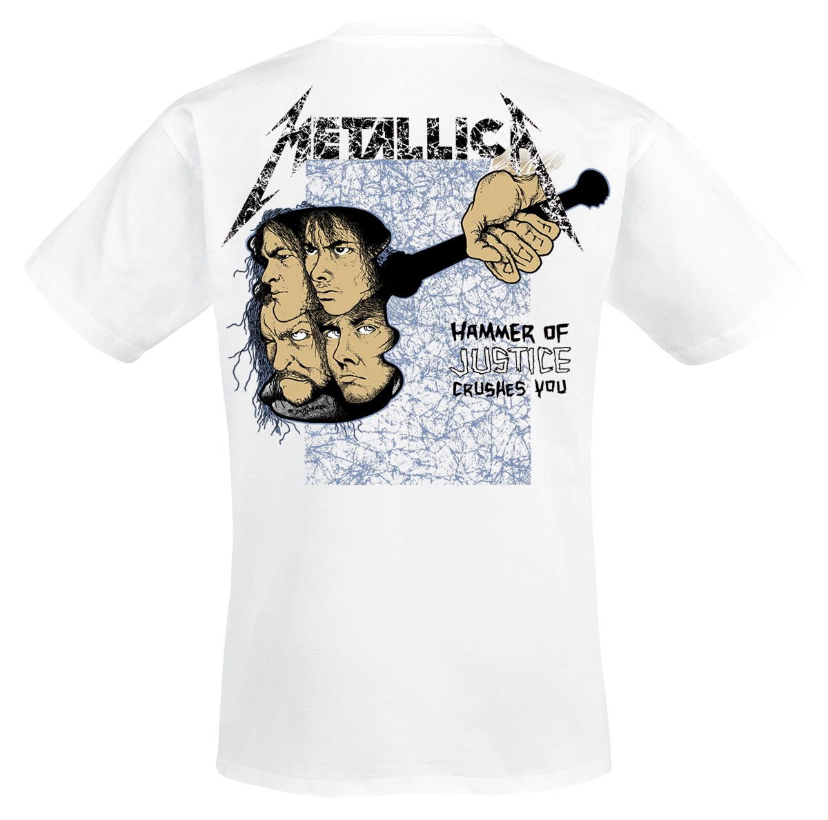 T-Shirt Manches courtes  de Metallica - Justice - S à XXL - pour Homme - blanc - metallica - View 2