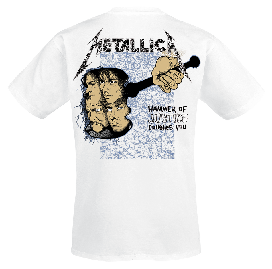 T-Shirt Manches courtes  de Metallica - Justice - S à XXL - pour Homme - blanc - metallica - View 2