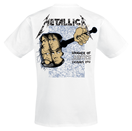 T-Shirt Manches courtes  de Metallica - Justice - S à XXL - pour Homme - blanc - metallica - View 2