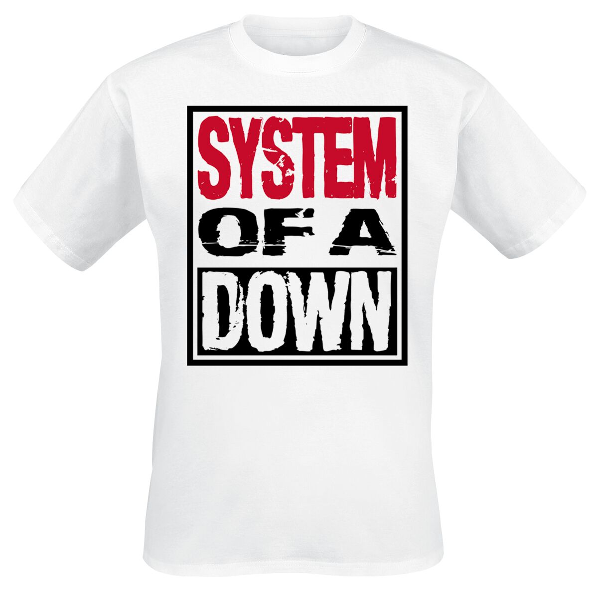 T-Shirt Manches courtes  de System Of A Down - Triple Stack Box - S à XXL - pour Homme - blanc - System Of A Down