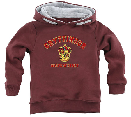Sweat-shirt à capuche  de Harry Potter - Enfants - Gryffondor - Brave At Heartt - 116 à 164 - pour Unisexe - bordeaux - Harry Potter