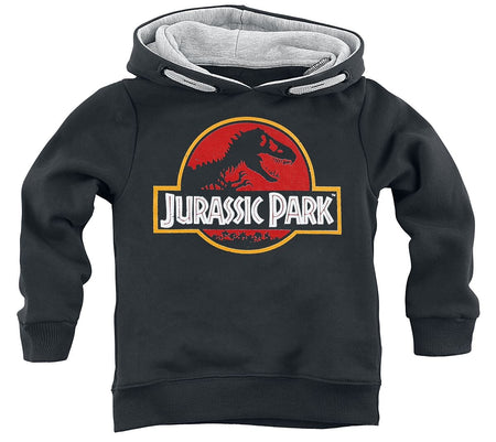 Sweat-shirt à capuche  de Jurassic Park - Enfants - Logo Classique - 116 à 164 - pour Unisexe - noir - Jurassic Park