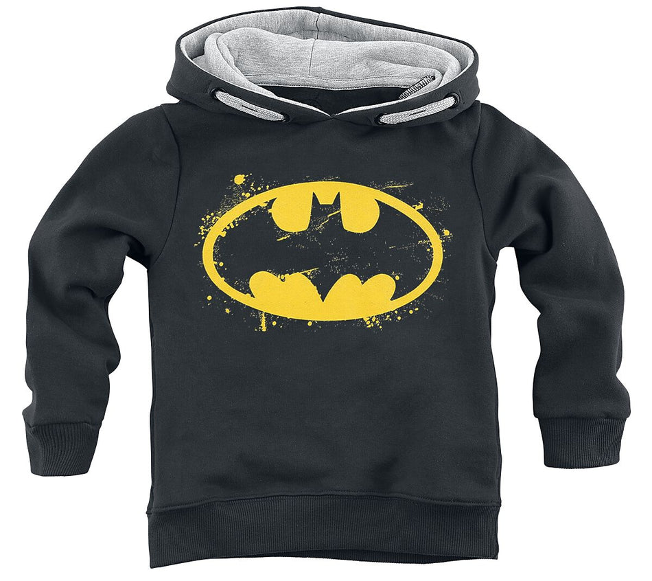 Sweat-shirt à capuche  de Batman - Enfants - Logo Spray - 116 à 164 - pour Unisexe - noir - Batman