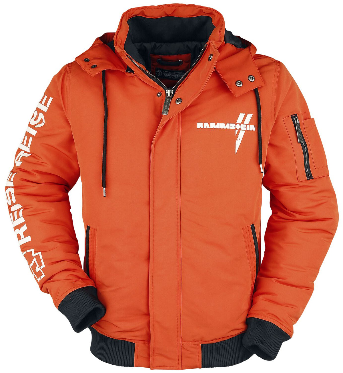 Manteau d'hiver  de Rammstein - Blouson - M à 3XL - pour Homme - orange/noir - Rammstein