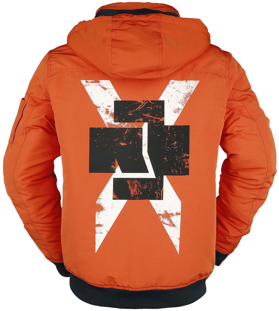 Manteau d'hiver  de Rammstein - Blouson - M à 3XL - pour Homme - orange/noir - Rammstein - View 2