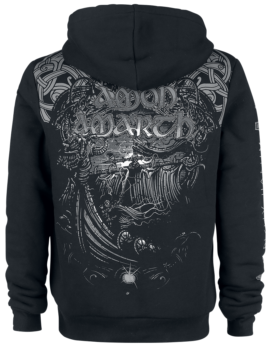 Sweat-shirt zippé à capuche  de Amon Amarth - EMP Signature Collection - M à 3XL - pour Homme - noir - Amon Amarth - View 2