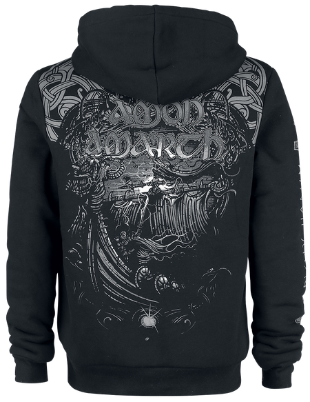 Sweat-shirt zippé à capuche  de Amon Amarth - EMP Signature Collection - M à 3XL - pour Homme - noir - Amon Amarth - View 2
